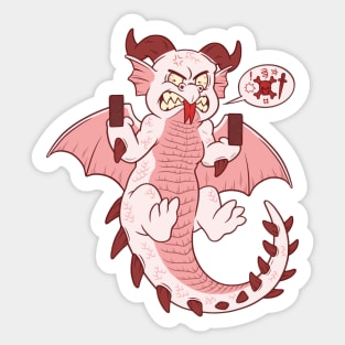 Mad, Mad Dragon Sticker